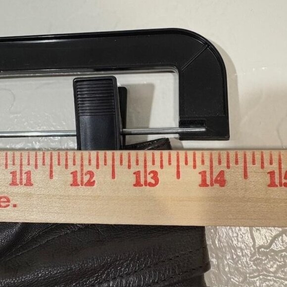 Rag & Bone Pants Womens 0 Black Lamb Leather Belted Ankle Slit Slim Fit - Picture 7 of 8